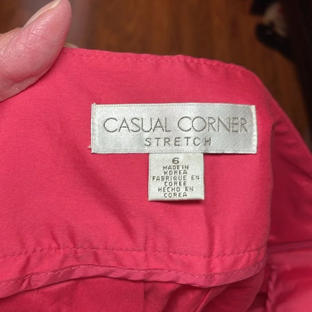 Casual Corner Pink Coral Pleated Skirt, 6
